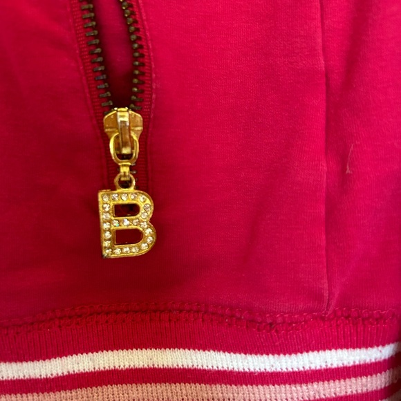 BCBG PINK BEDAZZLED ZIP UP size M - Picture 2 of 4